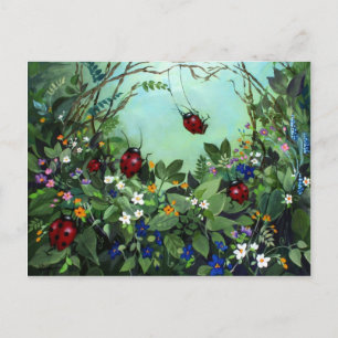 Postale Ladybugs Sur La Carte Post Play