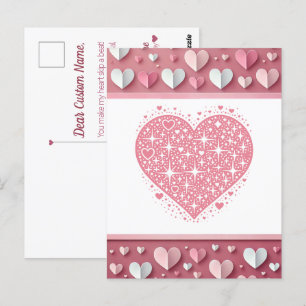 Postale L'amour est en l'air" Carte Saint Valentin
