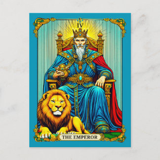 Postale L'art de la carte Tarot Empereur