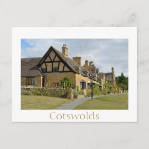 Postale Les cottages de Shakespeare en carte blanche Broad