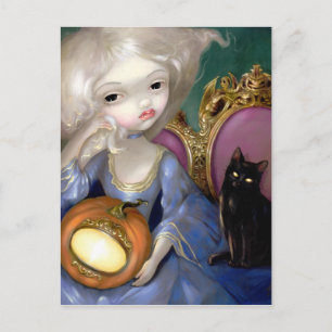 Postale "Les Vampires : Carte postale" Lanterne-Citrouille