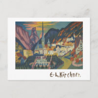 L'été à Davos par E.L. Kirchener (1925) Carte post