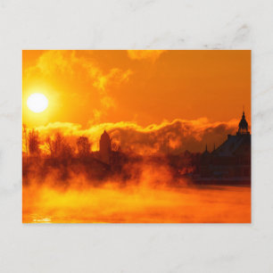 Postale Lever du matin flamboyant à Helsinki, carte postal