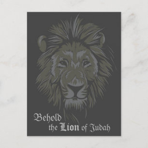 Postale Lion de Juda Bible Verse Apocalypse 5:5 Carte post