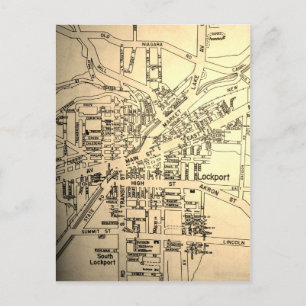 Postale Lockport, NY Carte Vintage