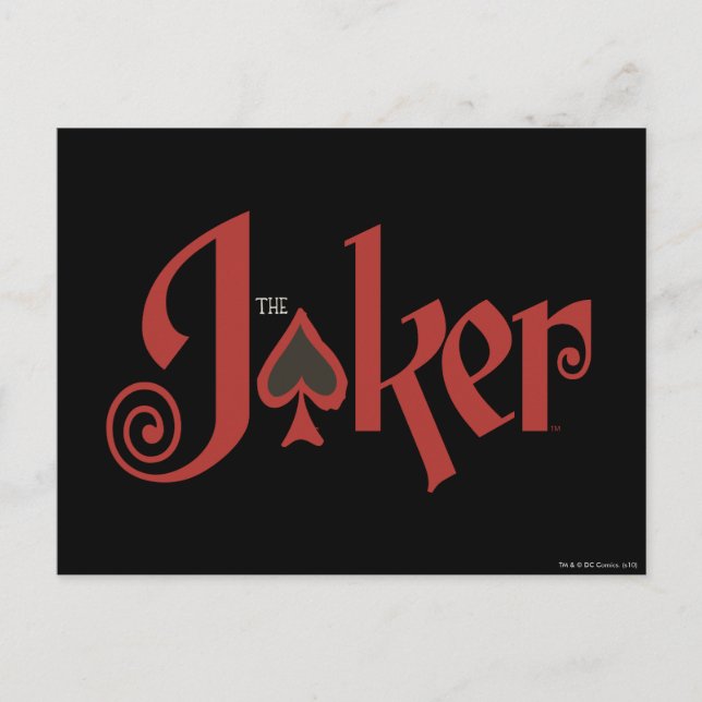 Postale Logo de la carte de jeu Joker (Devant)