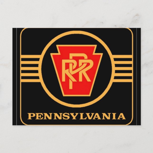 Postale Logo du chemin de fer de Pennsylvanie, carte posta (Devant)