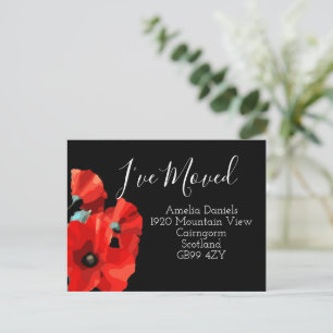 Postale Magnifique Red Poppy J'ai Déplacé la carte