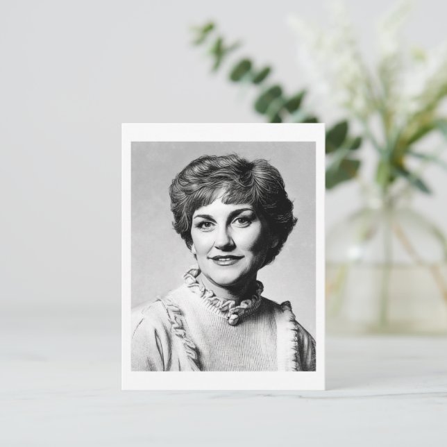 Postale Maman comme carte de dessin informatique (Debout devant)