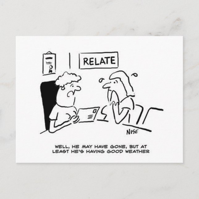 Postale Mari absent envoie une carte postale. (Devant)