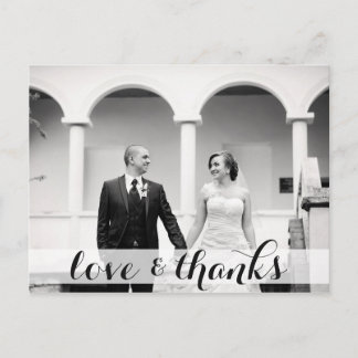 Postale Mariage merci carte postale, amour et merci
