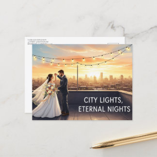 Postale Mariage moderne élégant Enregistrer la carte posta