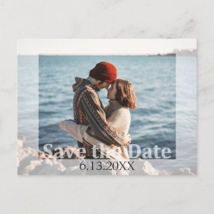 Postale Mariage moderne Enregistrer la date Photo Carte po