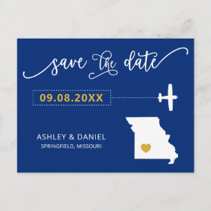 Postale Marine Missouri Wedding Enregistrer la carte posta