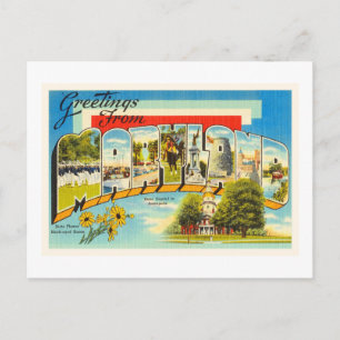 Postale Maryland State MD Vieux Vintage voyage Carte posta
