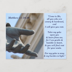 Postale Matthieu 11 28 30 Carte mémoire de l'écriture