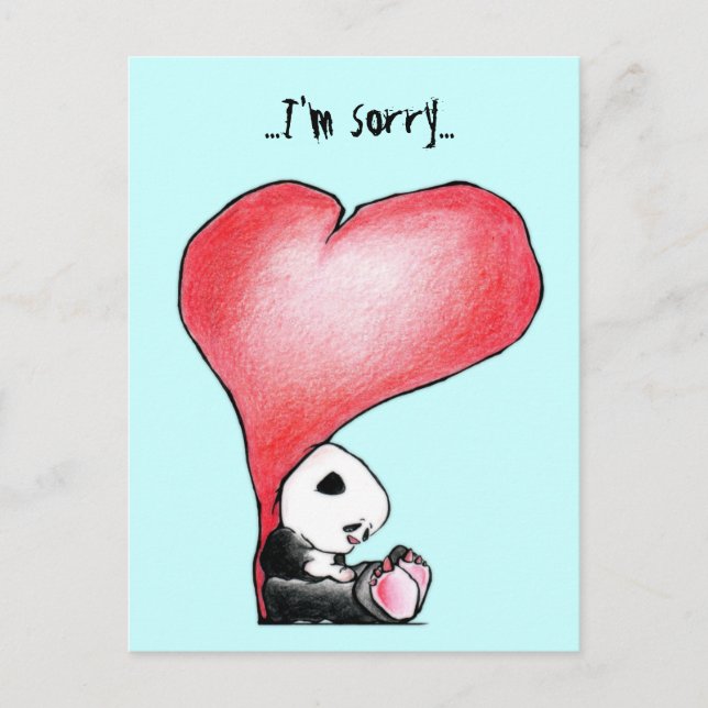 Postale Megg : Un mignon panda - coeur, désolé, carte post (Devant)