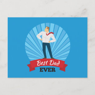 Postale Meilleur papa Joyeux Fête des pères   Carte postal