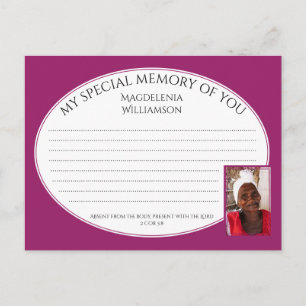 Postale MÉMOIRE SPÉCIALE DE VOUS Carte mémoire de partage 