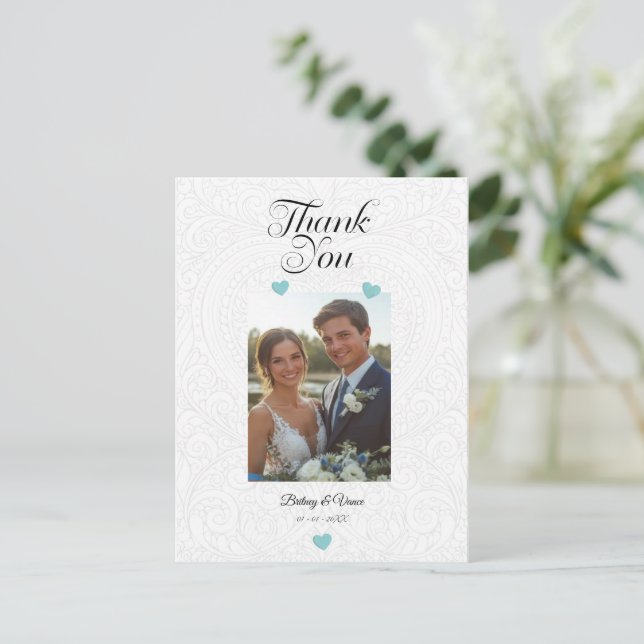 Postale Merci - Carte Mariage (Debout devant)