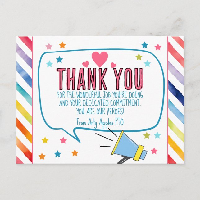 Postale merci pour la carte all heros (Devant)