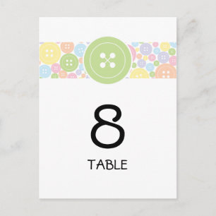 Postale Mignon comme un bouton     Carte de numéro de tabl