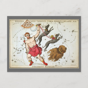 Postale Miroir d'Urania, Carte céleste d'astronomie vintag