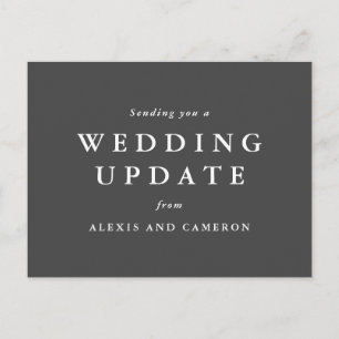 Postale Mise à jour du mariage modifier la date carte post