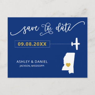 Postale Mississippi Mariage Enregistrer la carte de date C