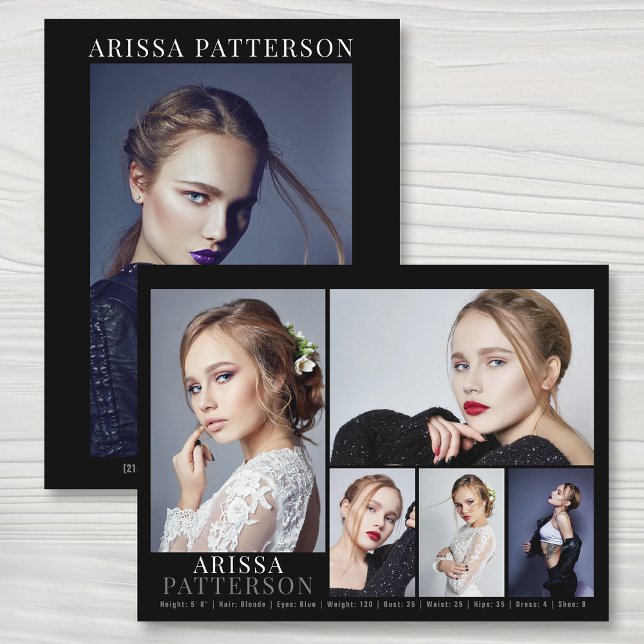 Postale Modèle Acteur Carte Comp 6 Photo double face (Créateur téléchargé)