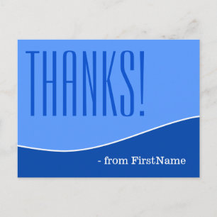 Postale Moderne, personnalisé et chic "Merci !" Carte post