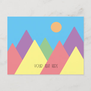 Postale montagne minimale simple mcm moyen siècle Carte po