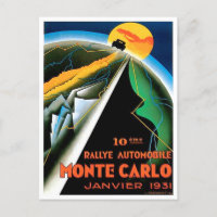 Monte Carlo 1931 Rallye vintage course Carte posta