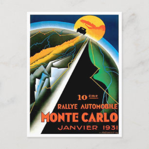 Postale Monte Carlo 1931 Rallye vintage course Carte posta