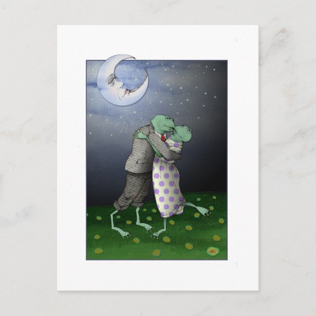 Postale Moon Waltz - Anniversaire Carte de grenouilles (Devant)