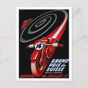 Postale Motocyclette de course à grande vitesse, carte pos