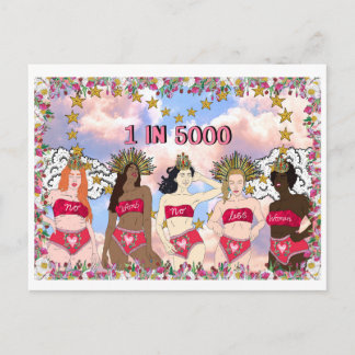 Postale MRKH 1 en 5000 No Womb, No less Woman- carte posta