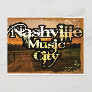 Postale Nashville, TN Musique Vintage Cassette Carte posta