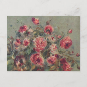 Postale Nature morte, Roses de Wargemont par Renoir Carte 