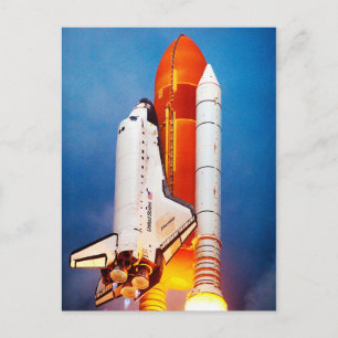 Postale Navette spatiale descendez dans l'espace carte pos