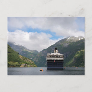 Postale Navire de croisière en Geirangerfjord carte postal