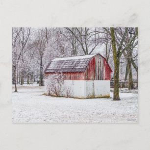 Postale Neige À La Carte Poste Vierge De La Grange Rouge