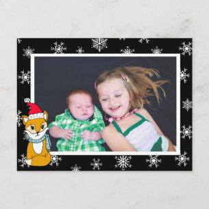 Postale Noël Fox mignonne Carte photo personnalisé