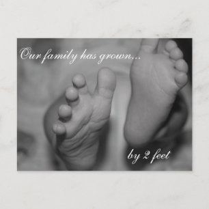 Postale Notre famille a grandi de 2 pieds Nouvelle carte p