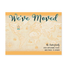 Nous avons déplacé la carte Vintage avec l'adresse