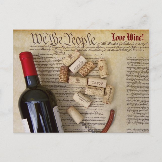 Postale Nous Le Peuple Vin Carte Postale! (Devant)