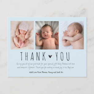 Postale Nouveau bébé garçon, carte de remerciements photo 