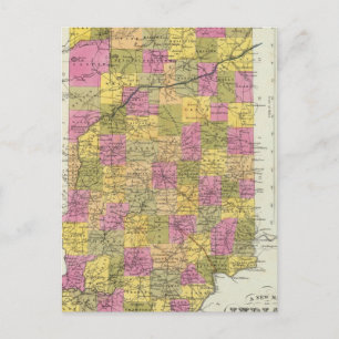 Postale Nouvelle Carte De Indiana 2