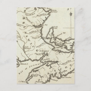 Postale Nouvelle carte de la Nouvelle-Écosse, Nouveau-Brun