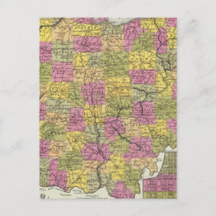 Postale Nouvelle Carte De L'Ohio